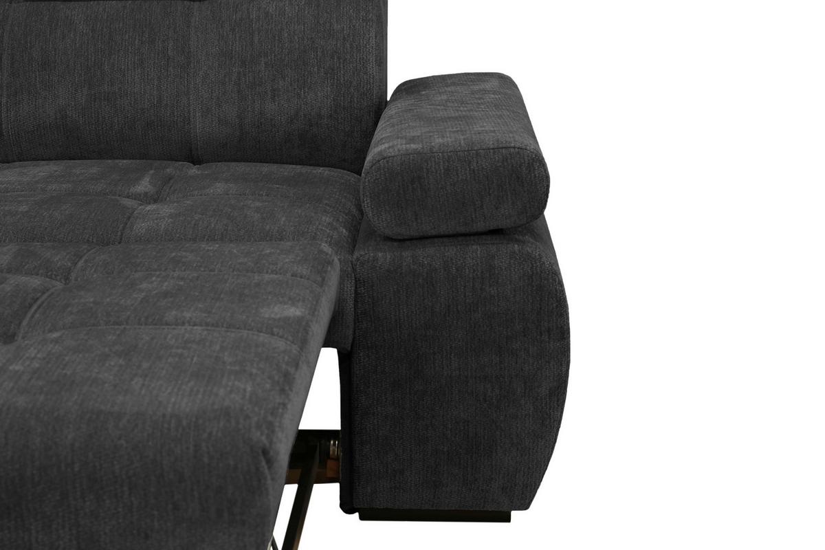 Kutna Garnitura Vegas - crna, Design, drvo/tekstil (173/294cm) - Modern Living