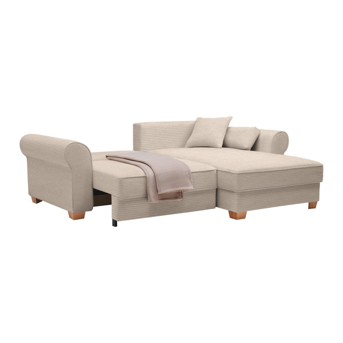 Wohnlandschaft Angelo Creme - Creme, MODERN, Holz/Holzwerkstoff (255/92/185cm) - Mömax