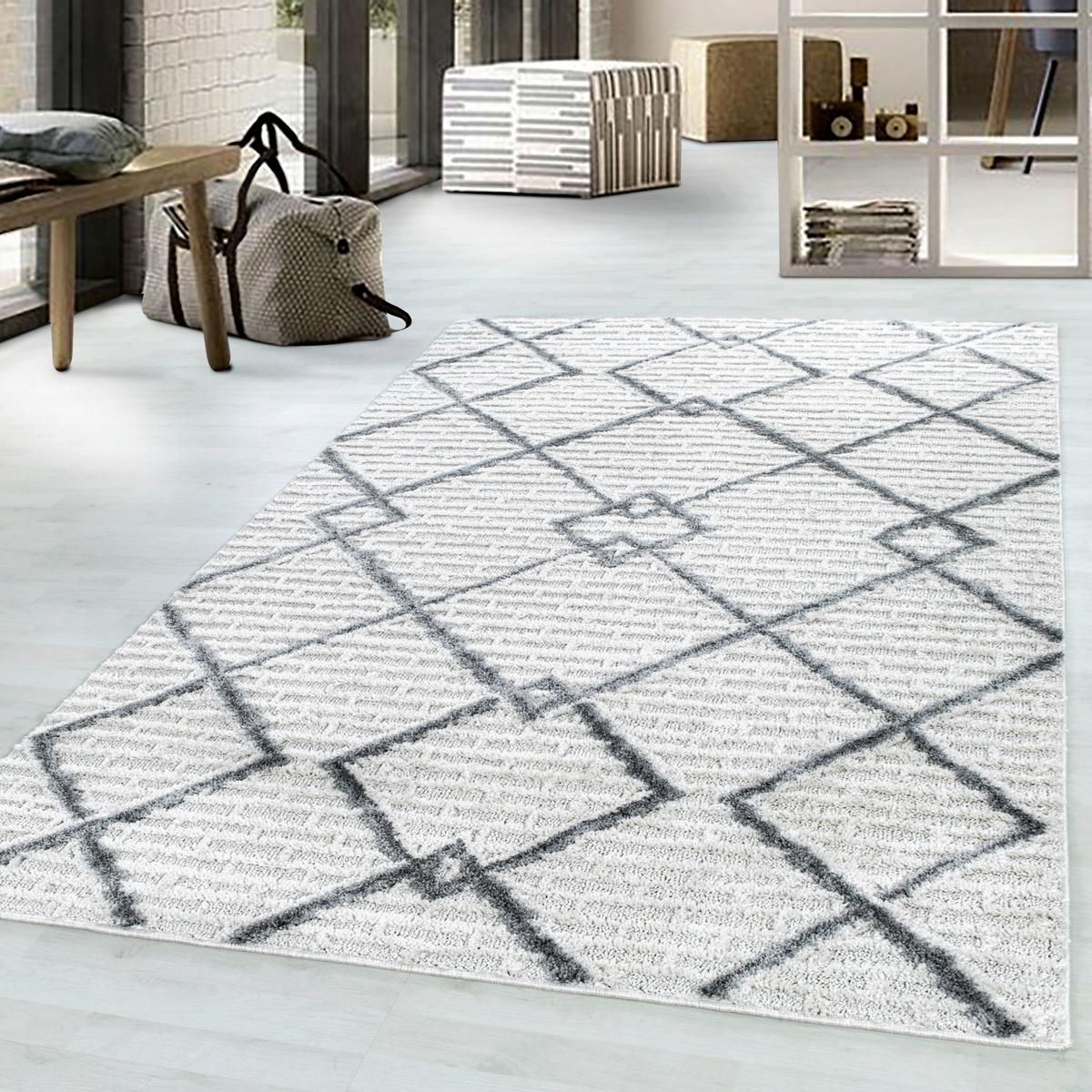 Webteppich Pisa Creme ca. 60x110cm - Creme, KONVENTIONELL, Textil (60/110cm)