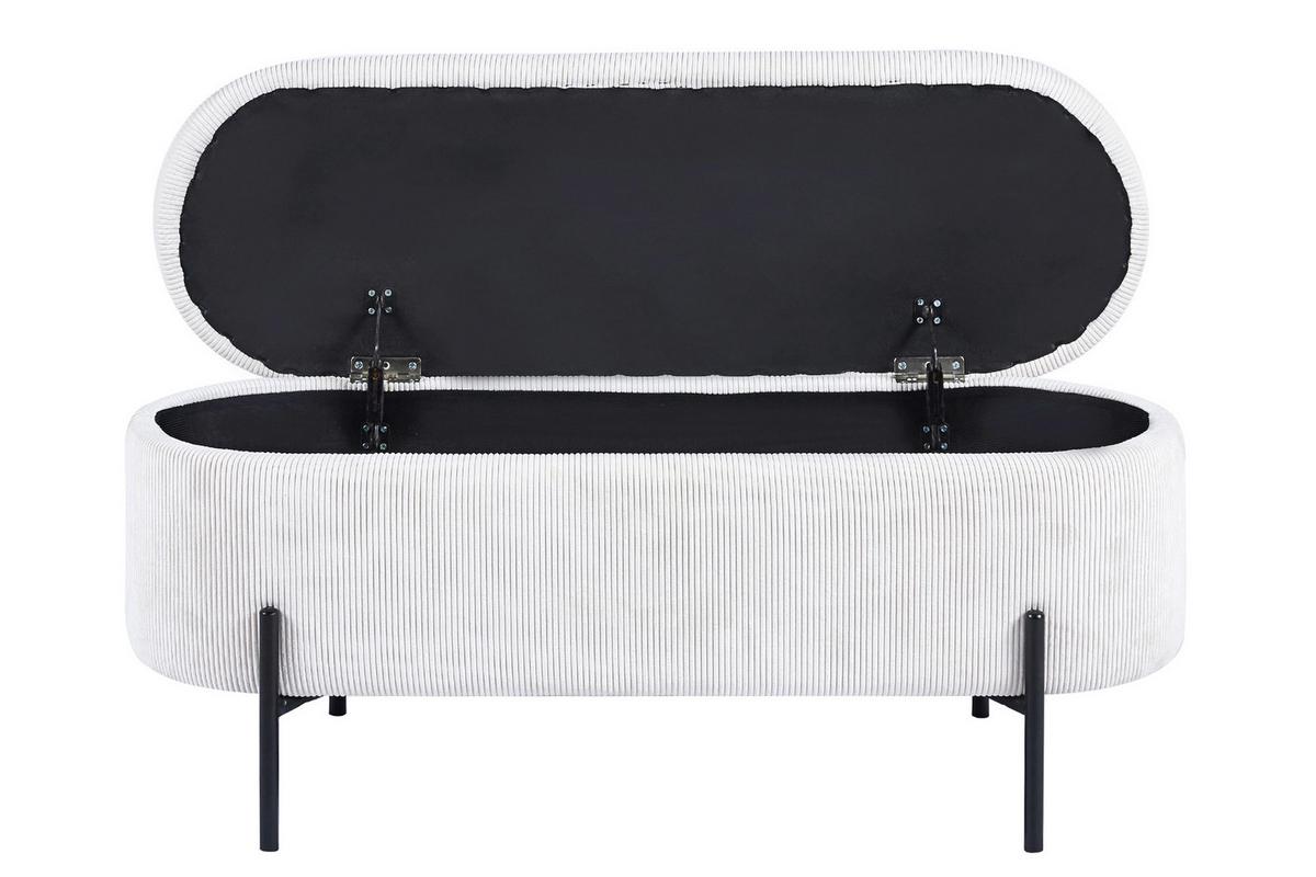 Klop Cord, Bež - črna/bež, Moderno, kovina/tekstil (110/44/40cm) - Livetastic