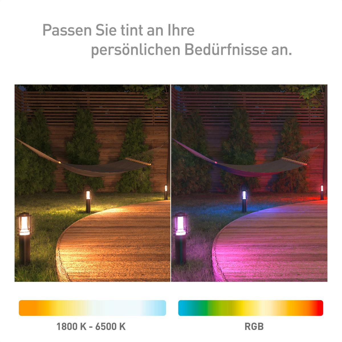 LAMPA SŁUPEK 404040 TINT SMART - czarny, Basics, tworzywo sztuczne (6,5/35/6cm) - Tint