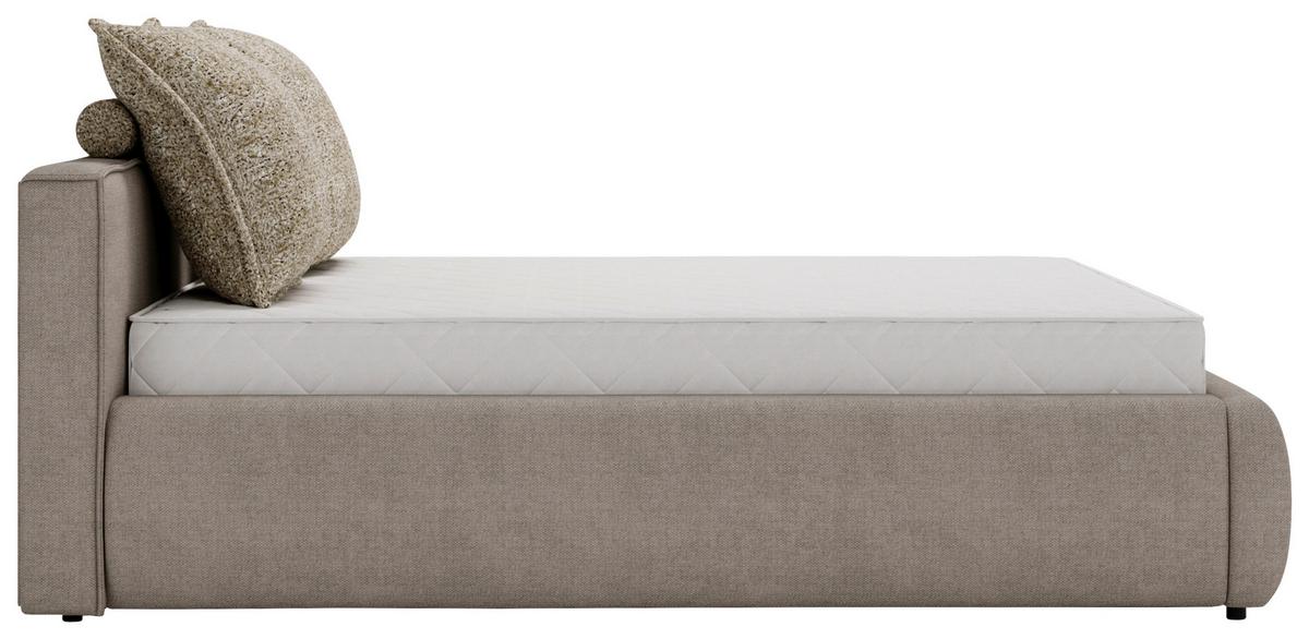 Polsterbett Olive Beige ca. 160x200 - Sandfarben/Beige, KONVENTIONELL, Holzwerkstoff/Kunststoff (160/200cm) - Mömax