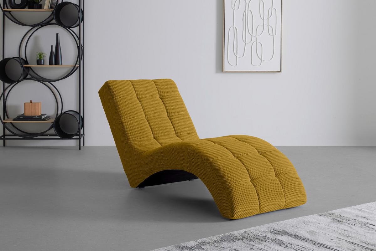 Liege Laguna Currygelb - Currygelb/Schwarz, MODERN, Kunststoff/Textil (68/80/167cm) - Mömax