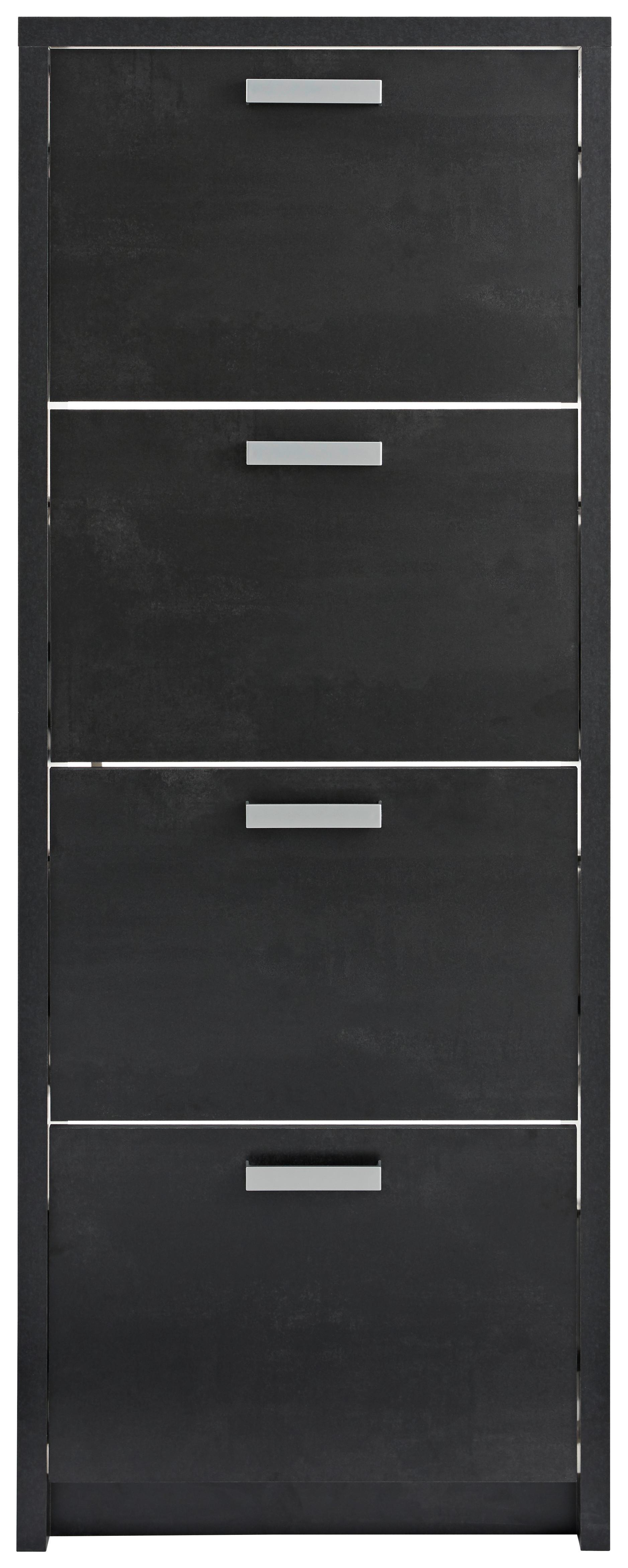 Schuhkipper Schwarz - Schwarz, Holzwerkstoff/Kunststoff (64/164/24cm) - Mömax