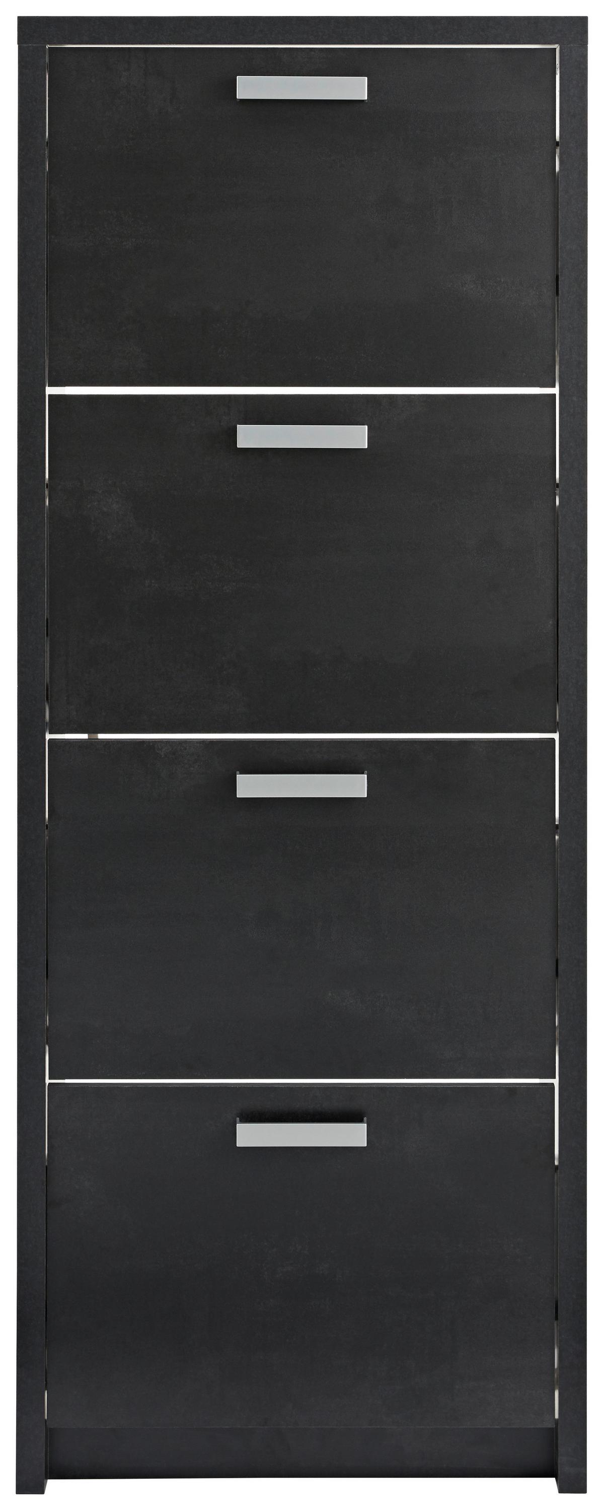 Schuhkipper Schwarz - Schwarz, Holzwerkstoff/Kunststoff (64/164/24cm) - Mömax