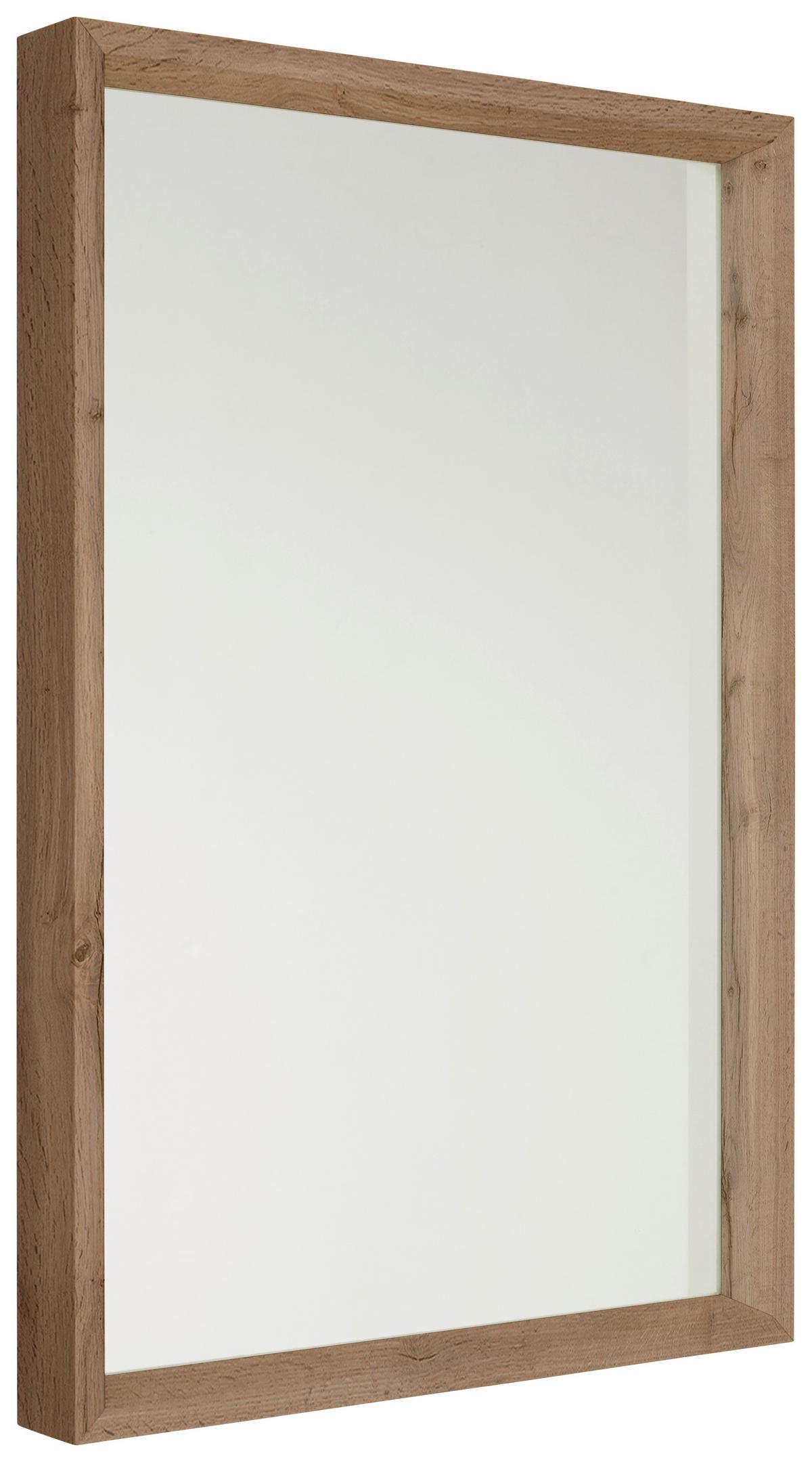 Gästebad Amy 2-teilig in Eichefarben - Wildeiche/Weiss, Modern, Glas/Holzwerkstoff (41/165/23cm) - Mömax