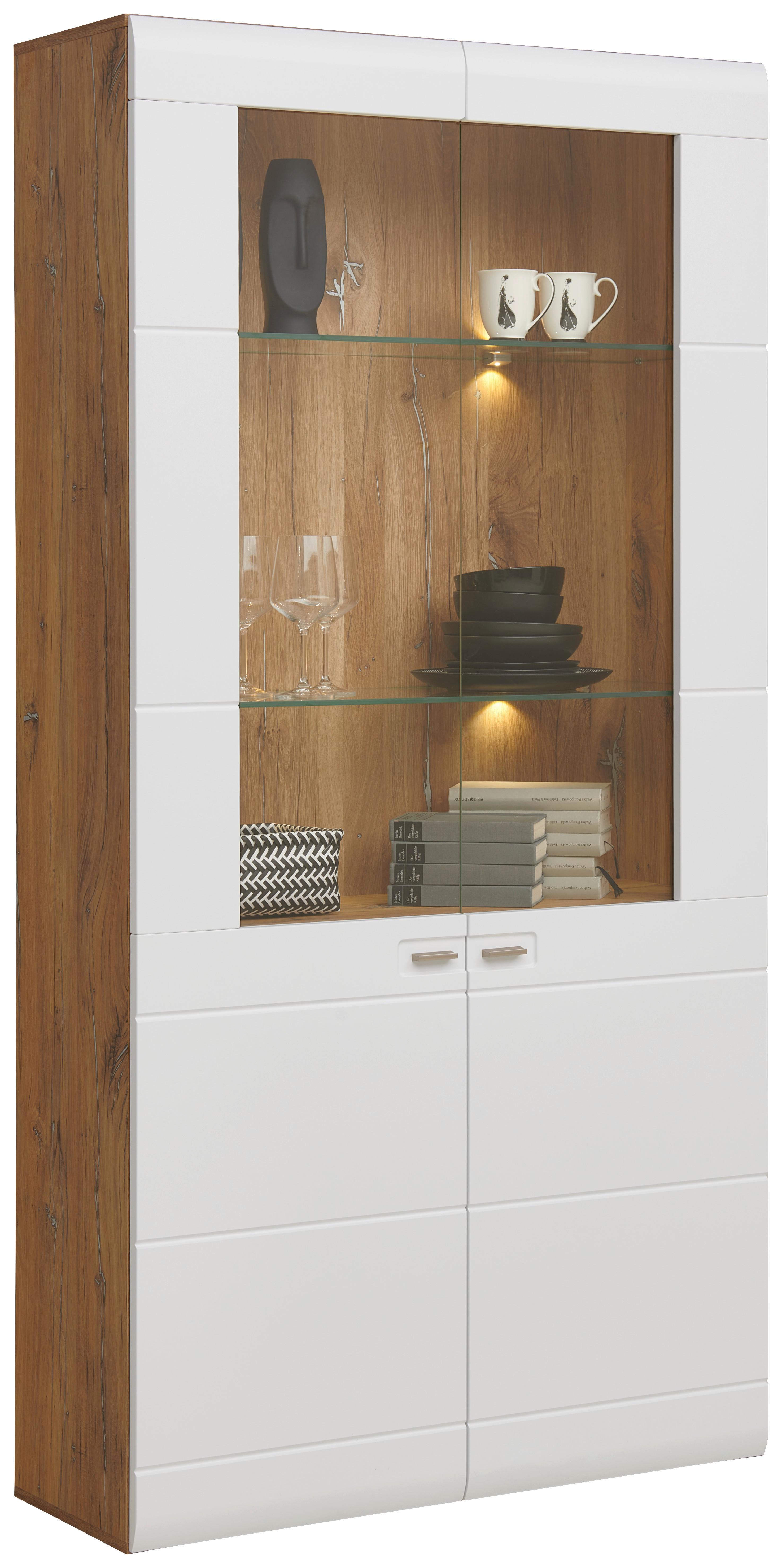 Vitrină Auris - Modern, sticlă/material pe bază de lemn (100/204,2/37,1cm) - Mömax