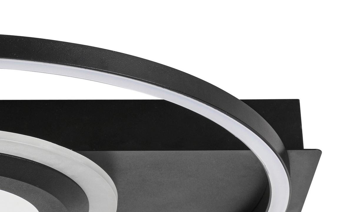 LAMPA SUFITOWA LED JESSY - czarny, Trend, tworzywo sztuczne/metal (42/40/6cm) - Novel