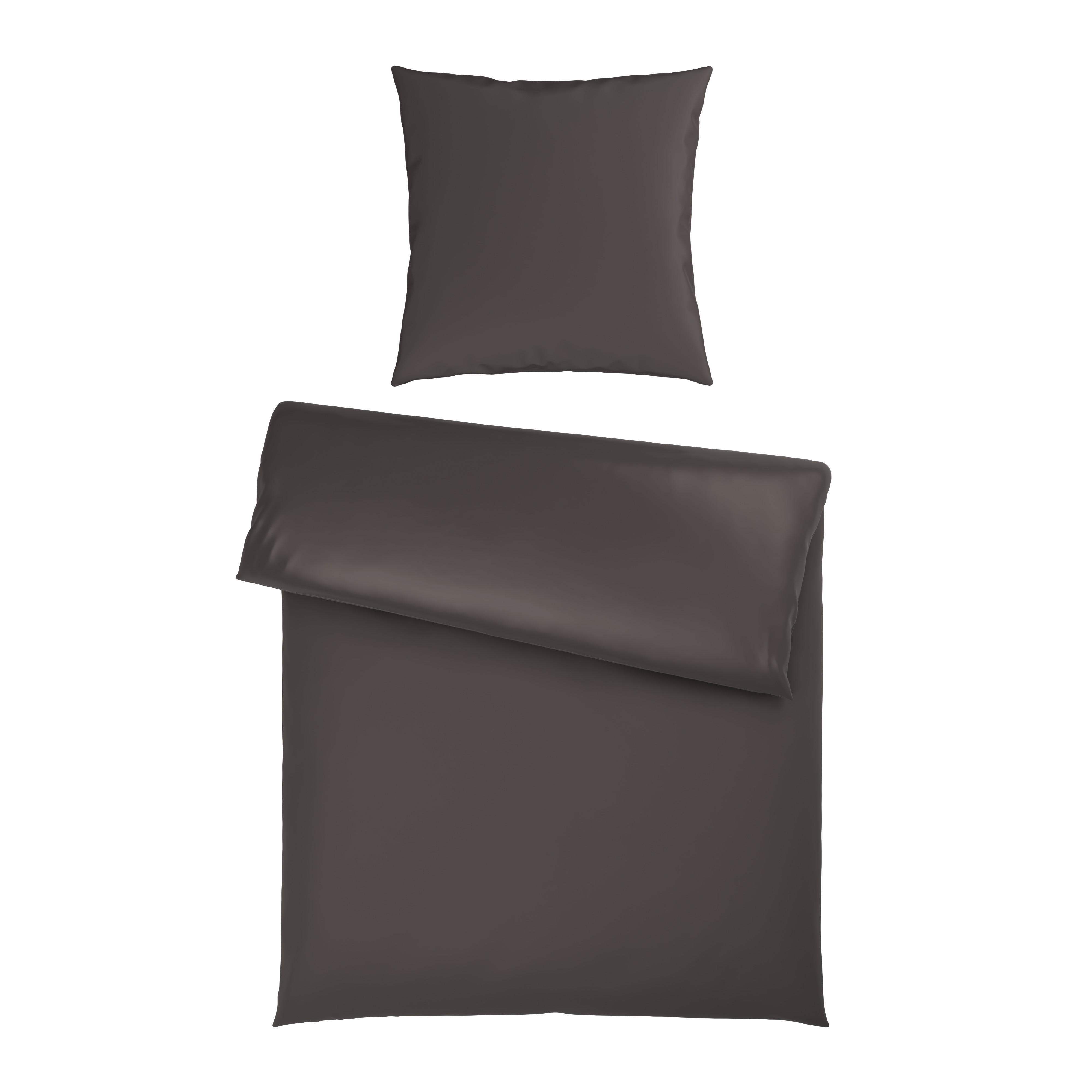 Bettwäsche Xenia Uni Anthrazit ca. 135x200cm - Anthrazit, MODERN, Textil (135/200cm) - Premium Living