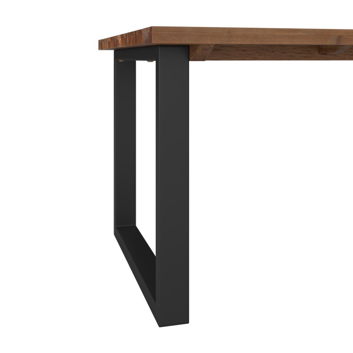 Gartenset Suna Schwarz aus Holz/Textil/Metall - Schwarz/Teakfarben, Modern, Holz/Textil - Bessagi Garden