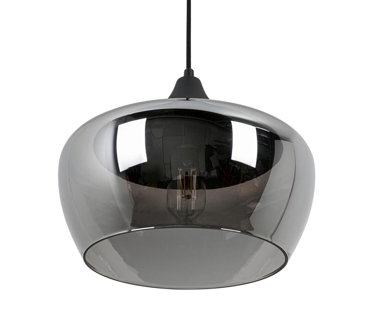 Lampă suspendată Nor - culoare crom/negru, Modern, plastic/sticlă (30/120cm) - Mömax