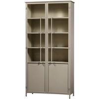 Vitrine Exhibit Sandfarben - Sandfarben, Design, Glas/Metall (96/200/40cm) - Livetastic