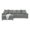 Ecksofa Alatri Grau - Schwarz/Grau, MODERN, Kunststoff/Textil (289/90/176cm) - Based