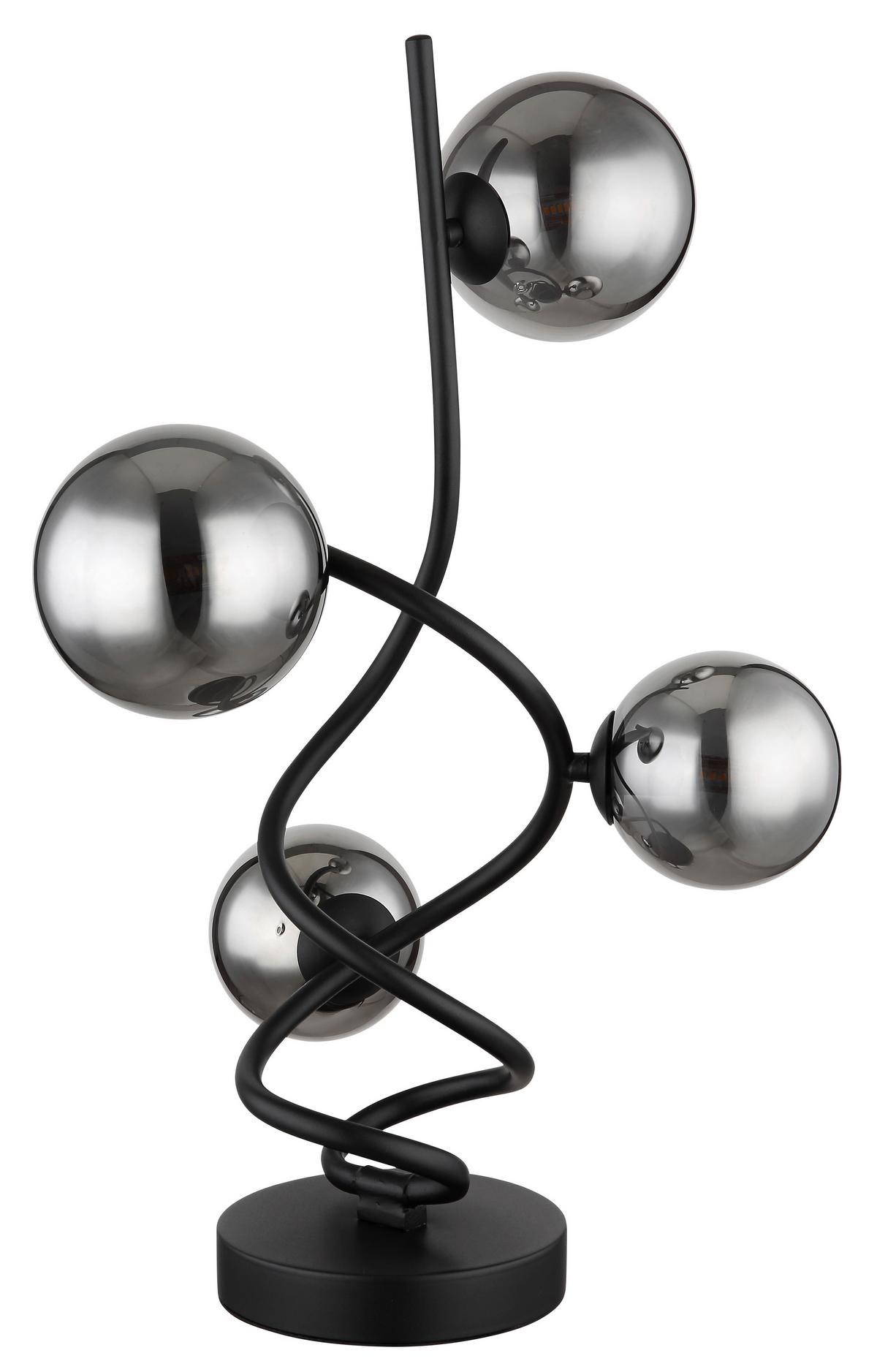 LED-Tischleuchte Riha Schwarz max. 3,5 Watt - Schwarz, Design, Glas/Kunststoff (15/52cm) - Globo