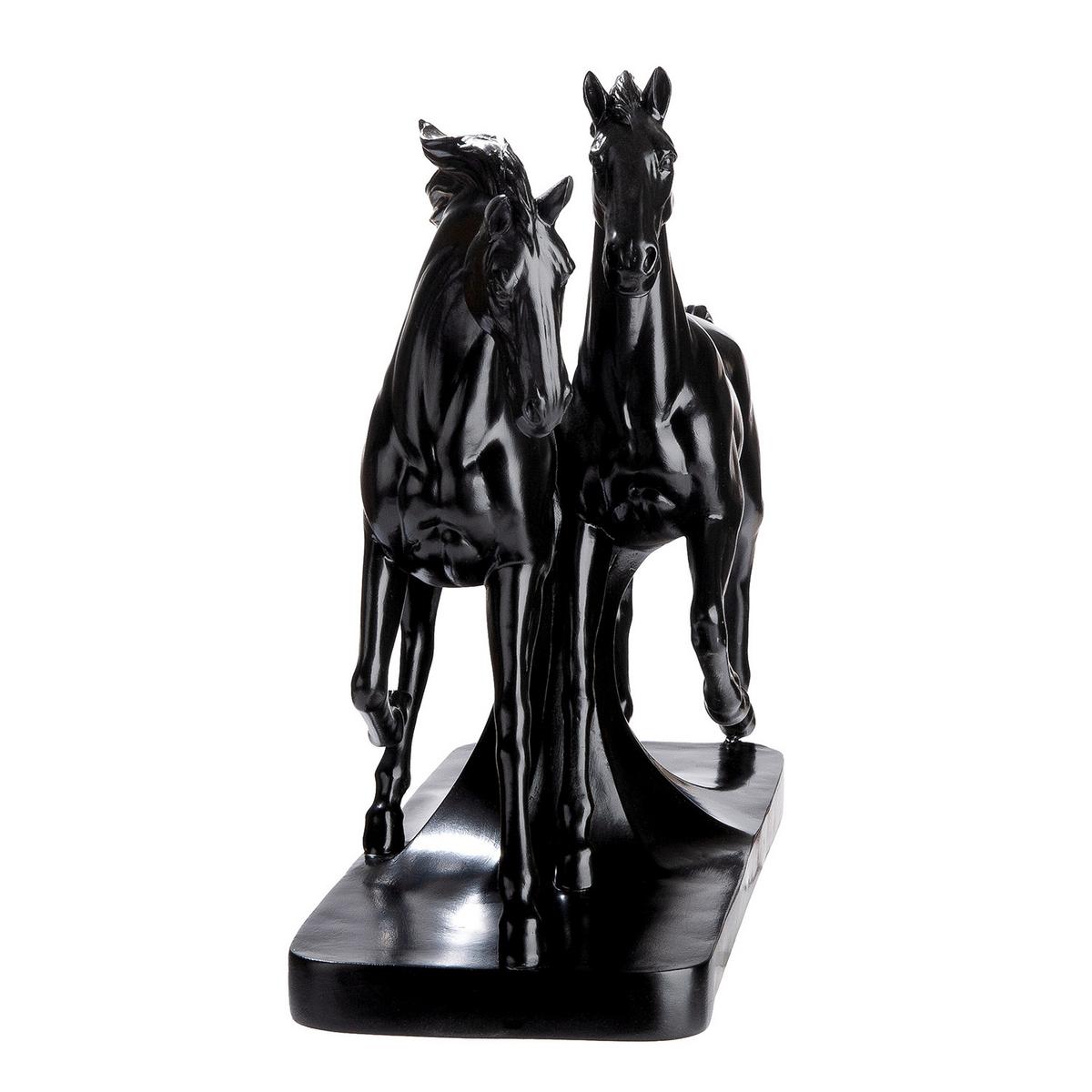 Dekopferd Luna & Casanova Schwarz - Schwarz, Basics, Kunststoff (33,5/27/12,5cm)