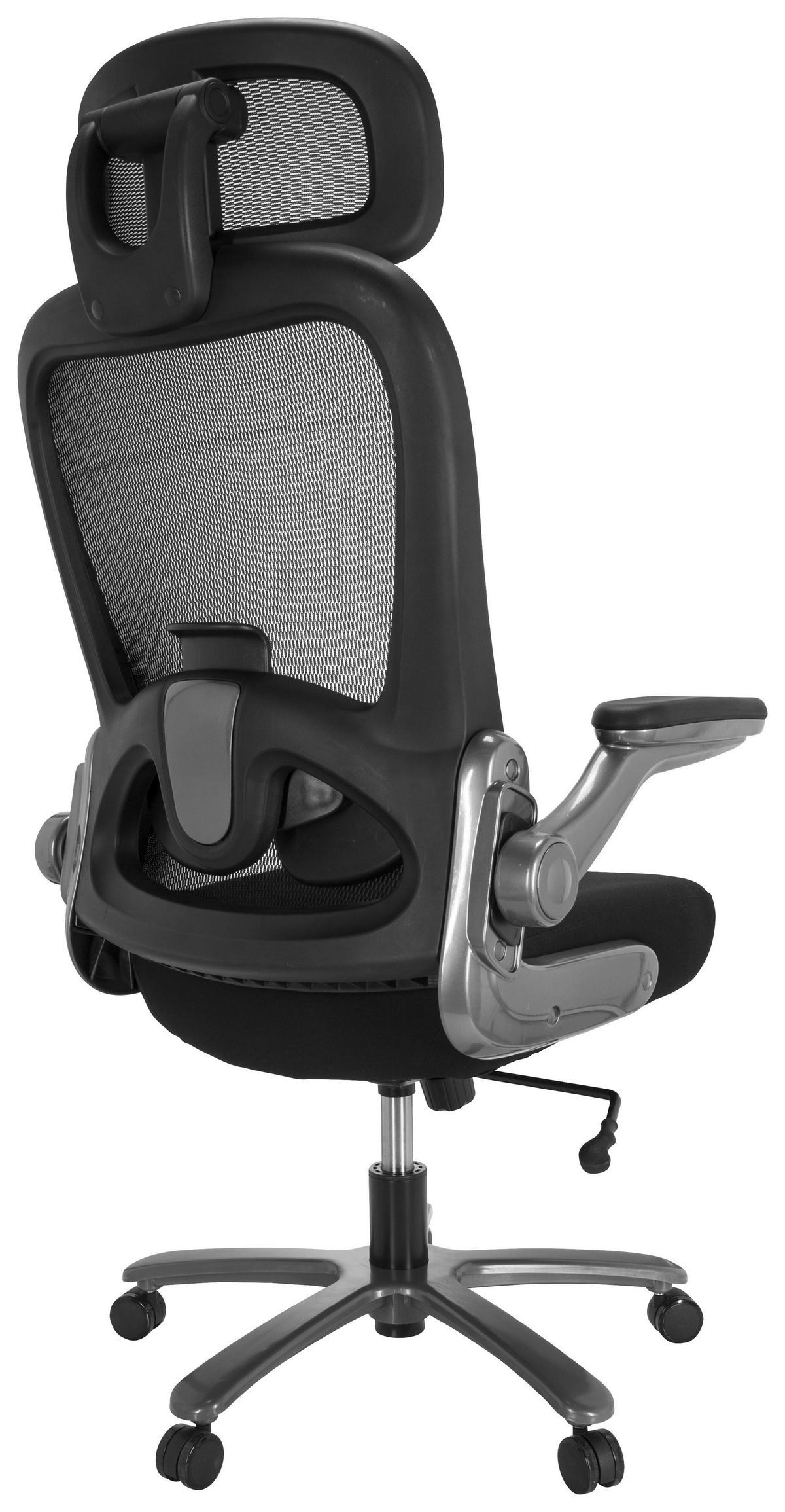 Pisarniški Stol Instructor T I Pro, Črna - srebrne barve/črna, Moderno, kovina/umetna masa (75/142/63cm) - MID.YOU