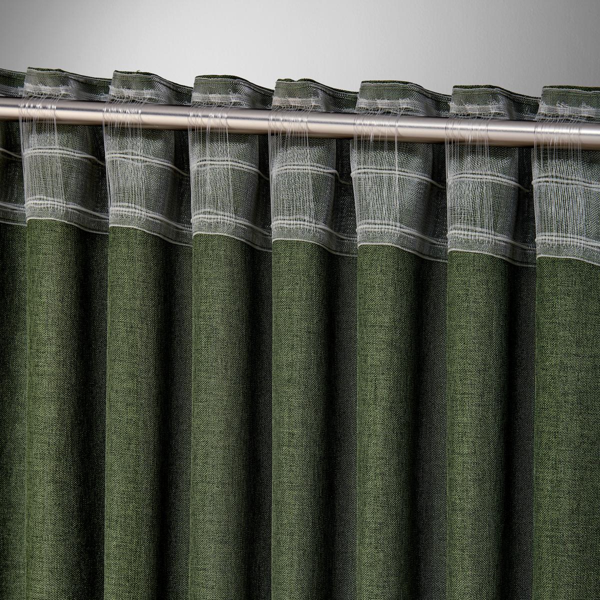 Fertigvorhang Ulrich In Dunkelgrün Ca. 135x245cm - Dunkelgrün, Textil (135/245cm) - Modern Living