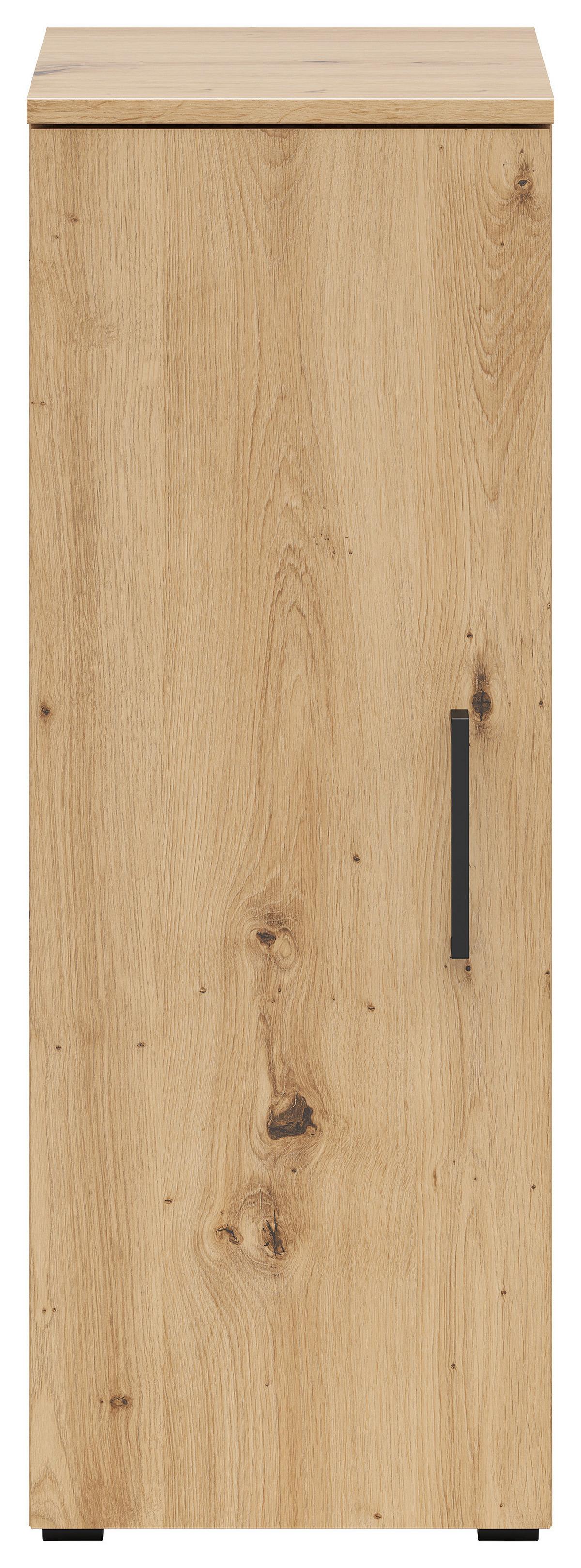 Schrank Multistauraum Eiche Artisan - Schwarz/Eiche Artisan, MODERN, Holzwerkstoff/Kunststoff (30/83/40cm) - Mömax