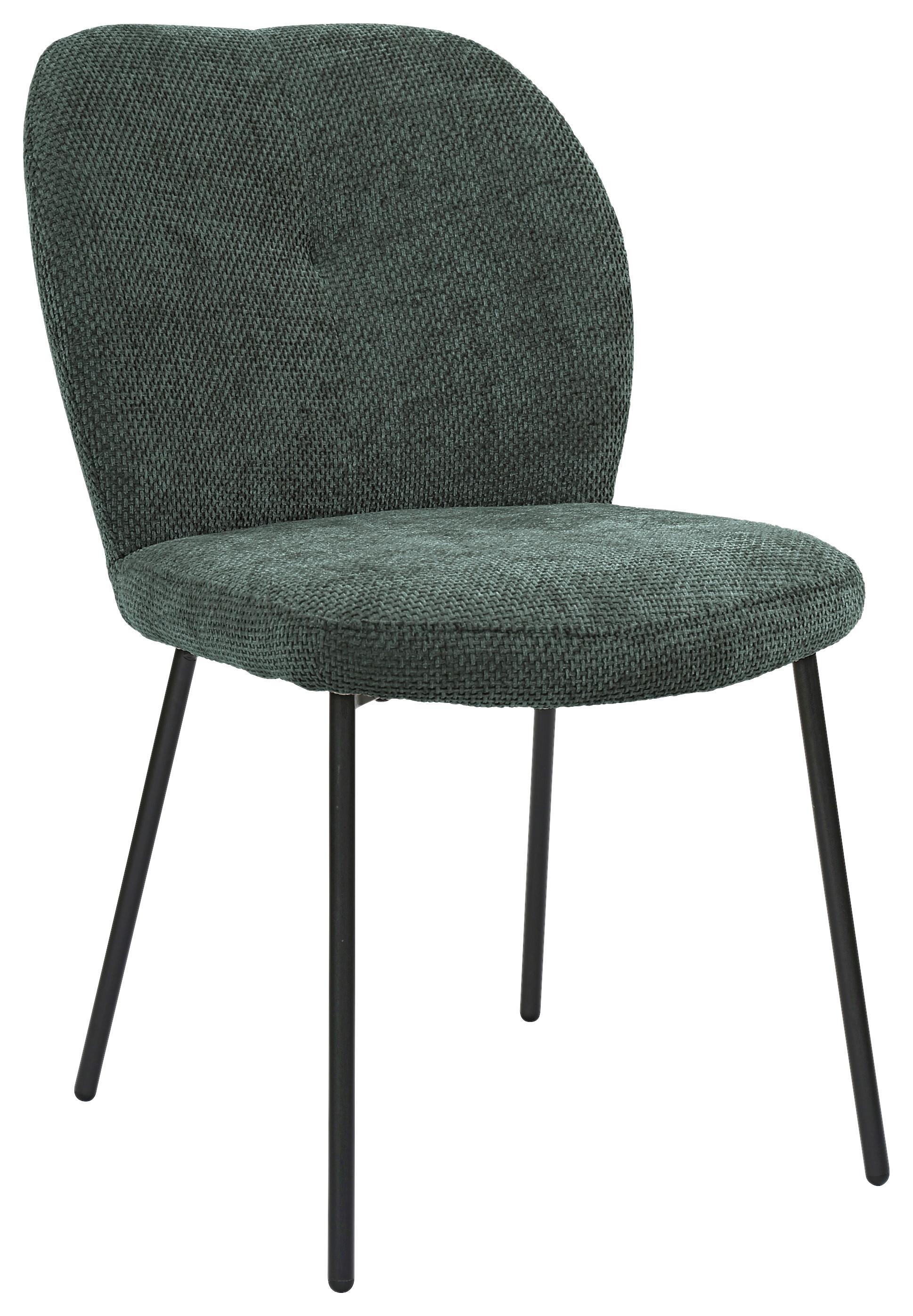 Stuhl Mara Grün/Schwarz - Schwarz/Grün, LIFESTYLE, Holz/Textil (52/87/64cm) - Mömax