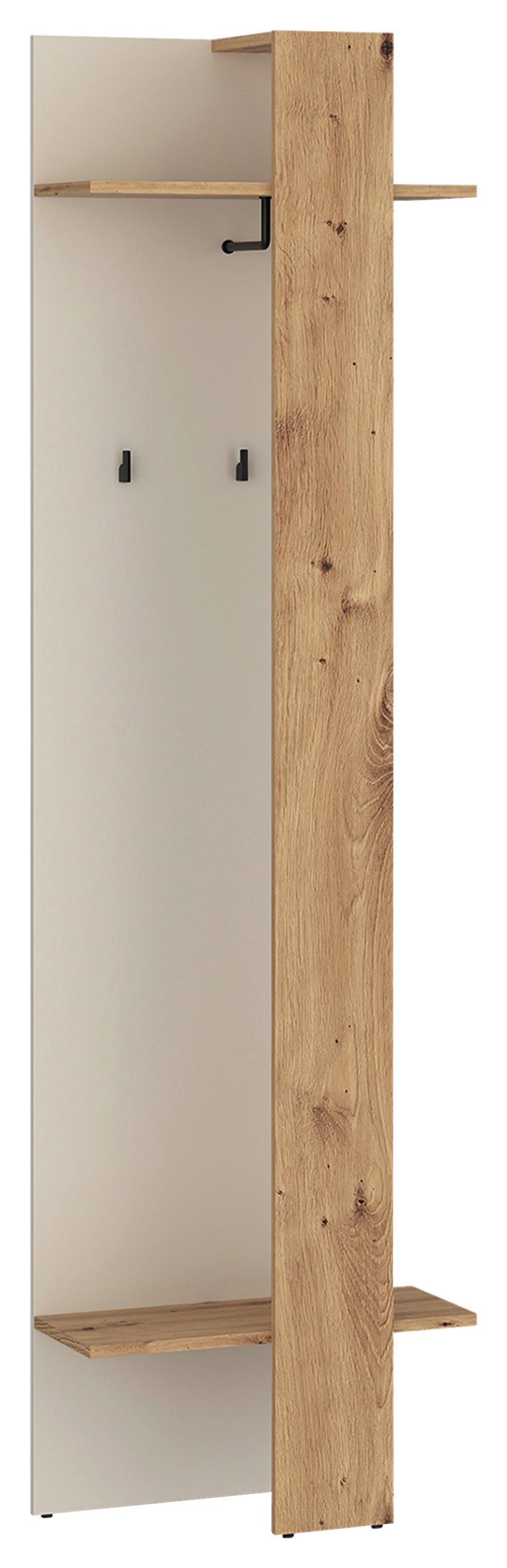 Garderobni Panel Caneva - kašmir/hrast artisan, Osnovno, pločasti materijal (52/198/30,6cm) - Modern Living