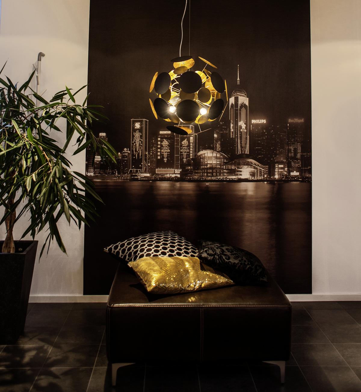 LAMPA WISZĄCA 4200350-4007 PLANET - czarny/kolor złoty, Design, metal (50/120cm) - By Rydéns