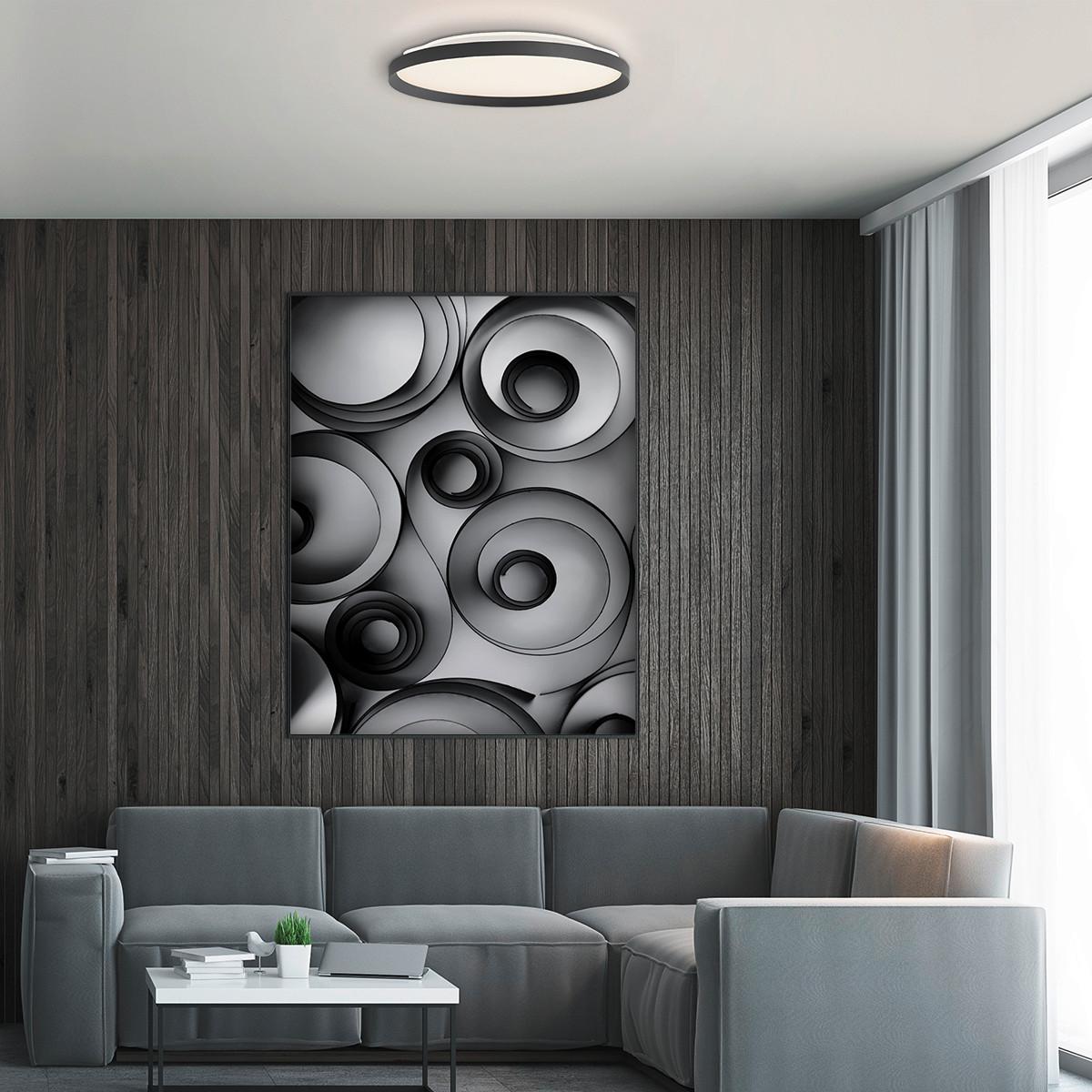 LAMPA SUFITOWA LED 3685ZW RINGLEDE - czarny, Konventionell, tworzywo sztuczne/metal (40/7cm)