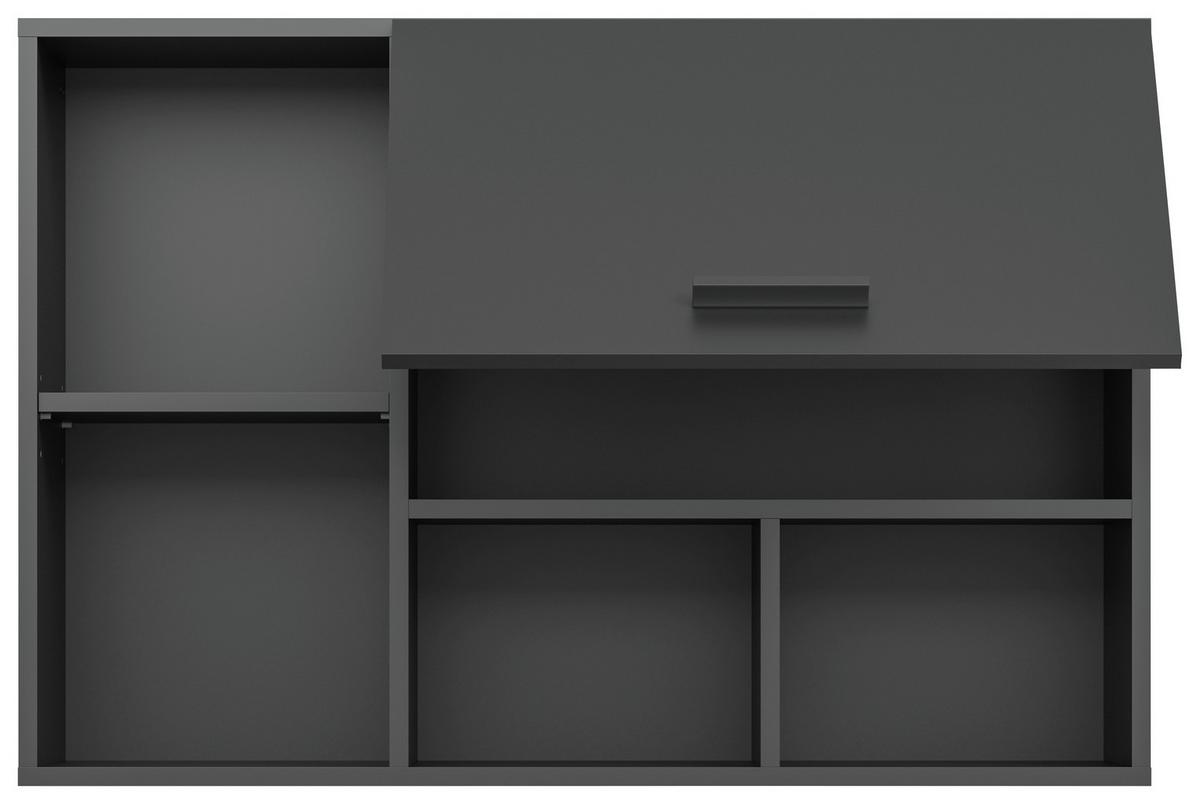 Hängeschrank Free Anthrazit - Anthrazit/Schwarz, Basics, Holzwerkstoff/Kunststoff (95/64/34cm) - MID.YOU