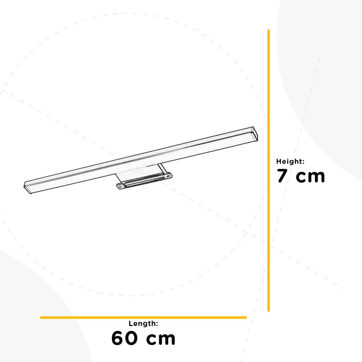 Fürdőszobai Falilámpa 4825/ap Victoria - krómszínű, Basics, fém (60/7/7cm)