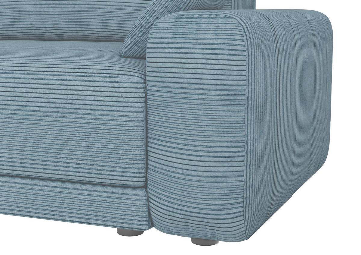 Sofa Plain Petrol - Petrol/Schwarz, MODERN, Kunststoff/Textil (256/88/120cm) - Mömax