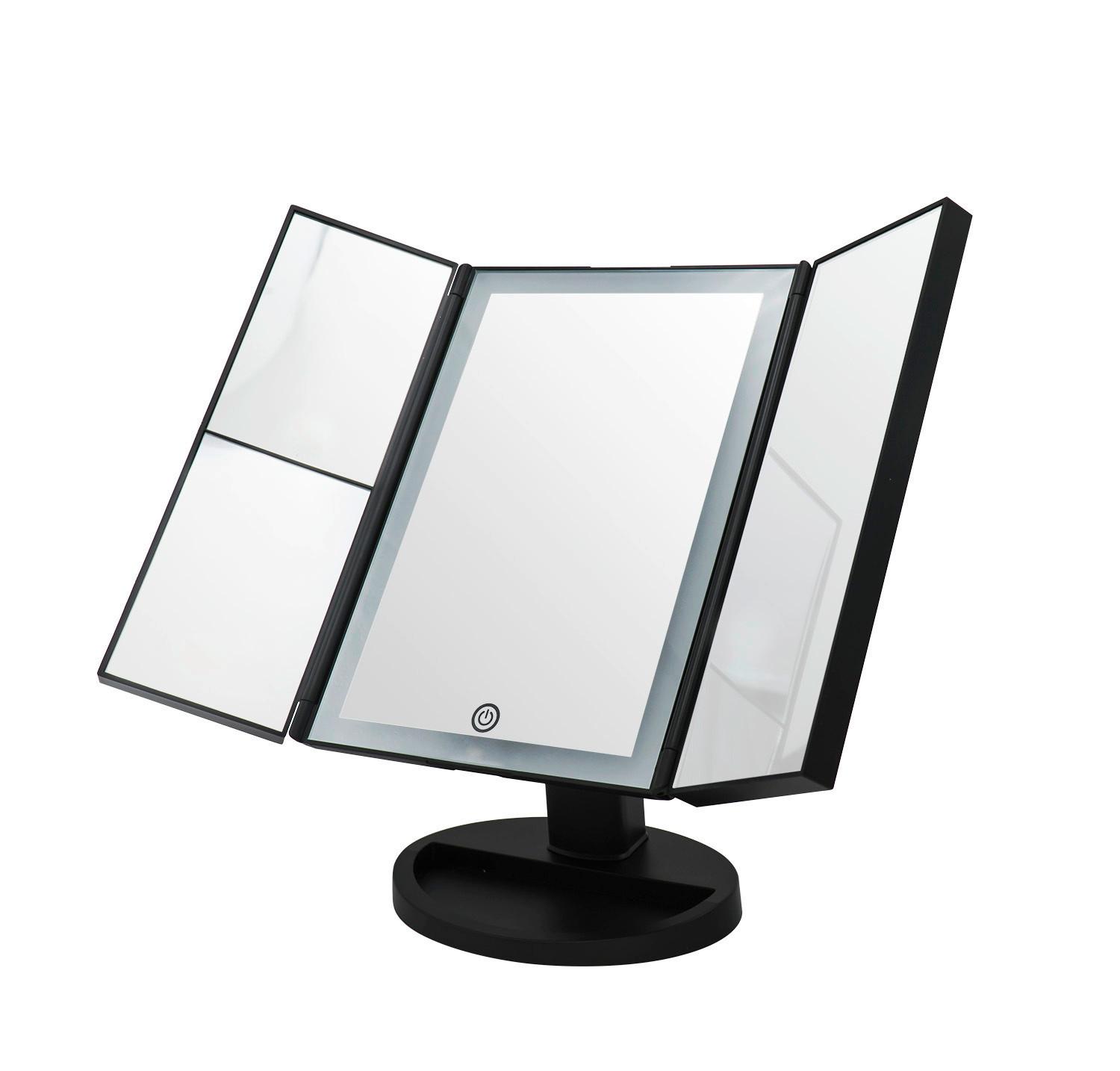 LUSTERKO DO MAKIJAŻU VIVIAN - czarny, Basics, tworzywo sztuczne/szkło (27,3/17,8/12cm) - Sadena