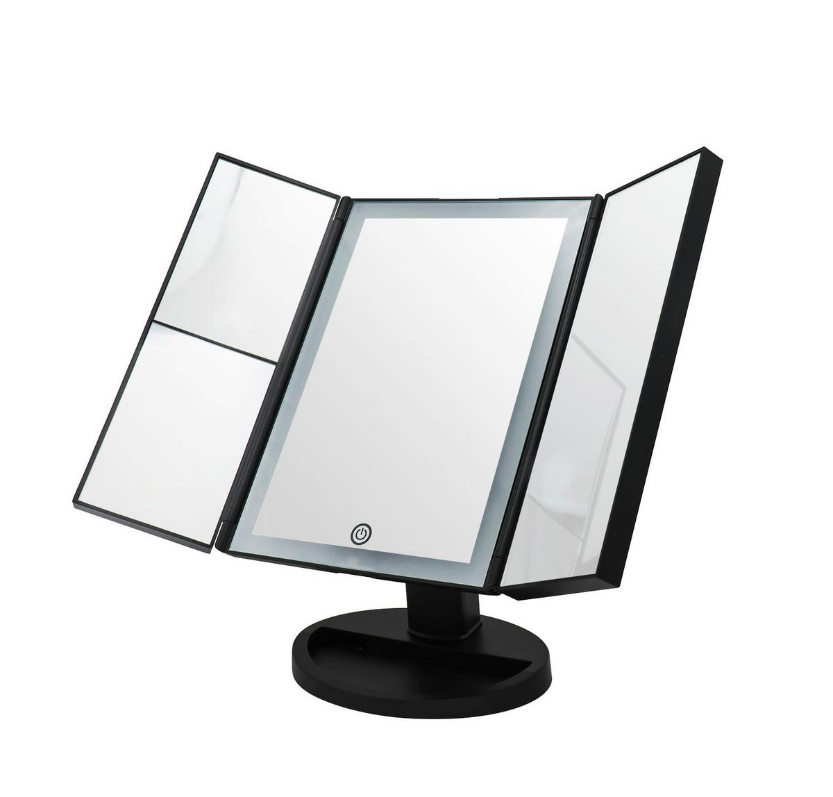 LUSTERKO DO MAKIJAŻU VIVIAN - czarny, Basics, tworzywo sztuczne/szkło (27,3/17,8/12cm) - Sadena