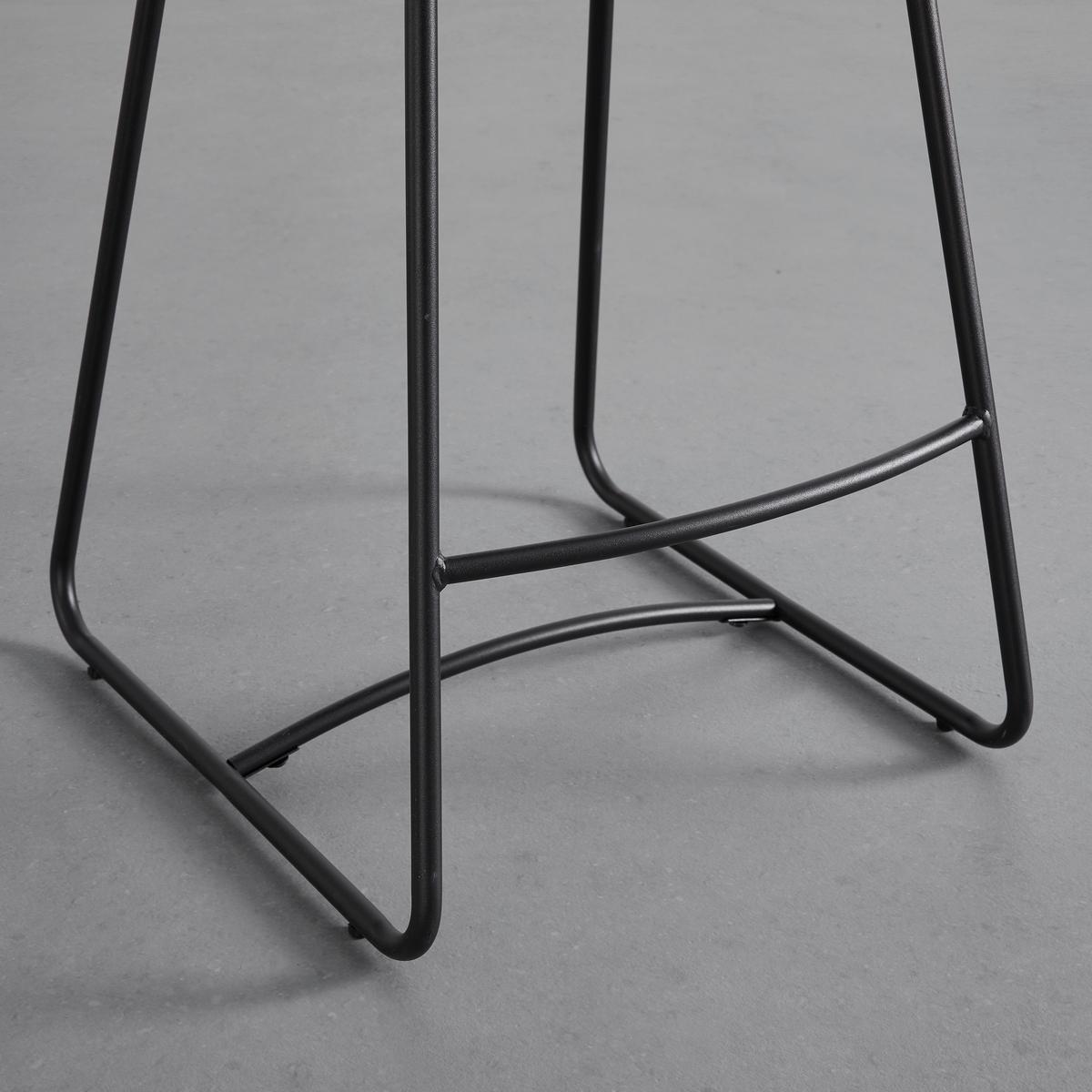 Barhocker Kona Grau Webstoff Gepolstert - Schwarz/Grau, MODERN, Holz/Textil (44/103/59cm) - Bessagi Home