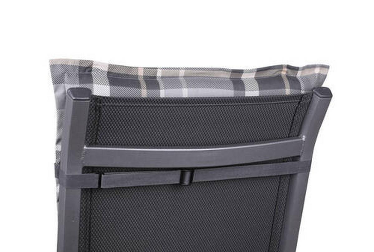 Sesselauflagenset Grau, 4-teilig - Grau, Basics, Textil (50/6/100cm)