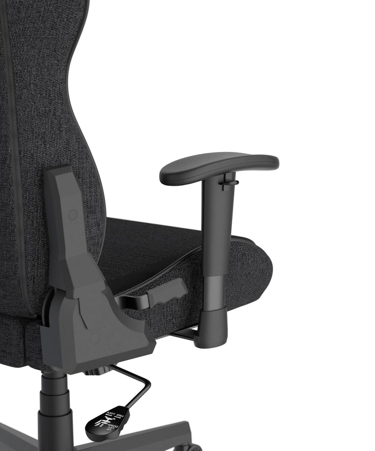 Gamingstuhl Prince Schwarz - Schwarz/Weiß, KONVENTIONELL, Kunststoff/Textil (70/132/70cm) - Dxracer