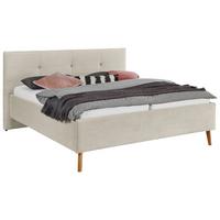 Polsterbett Meila in Beige ca. 180x200cm - Eichefarben/Birkefarben, KONVENTIONELL, Holz/Textil (180/200cm) - Premium Living