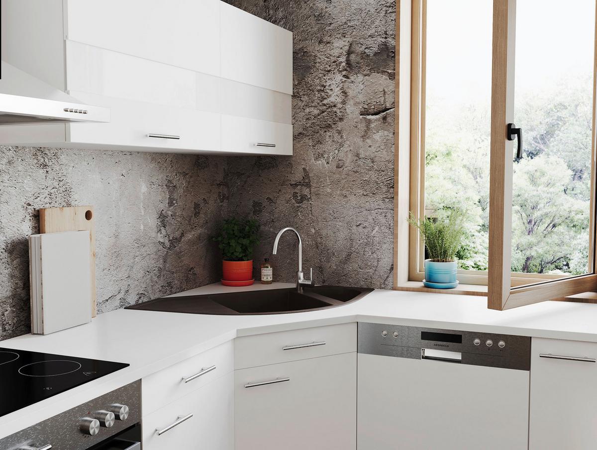 Pomivalno Korito Arlington, 110x52cm - črna, Basics, kamen (110,5/19,5/52cm) - Respekta