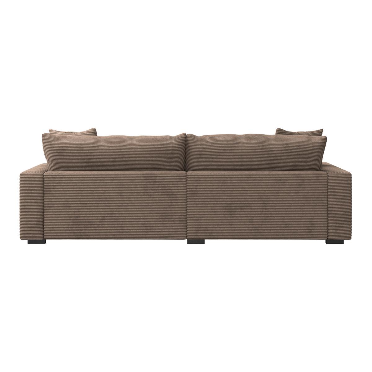 Ugaona Garnitura Pelle - bežbraon/crna, Moderno, tekstil (180/265cm)