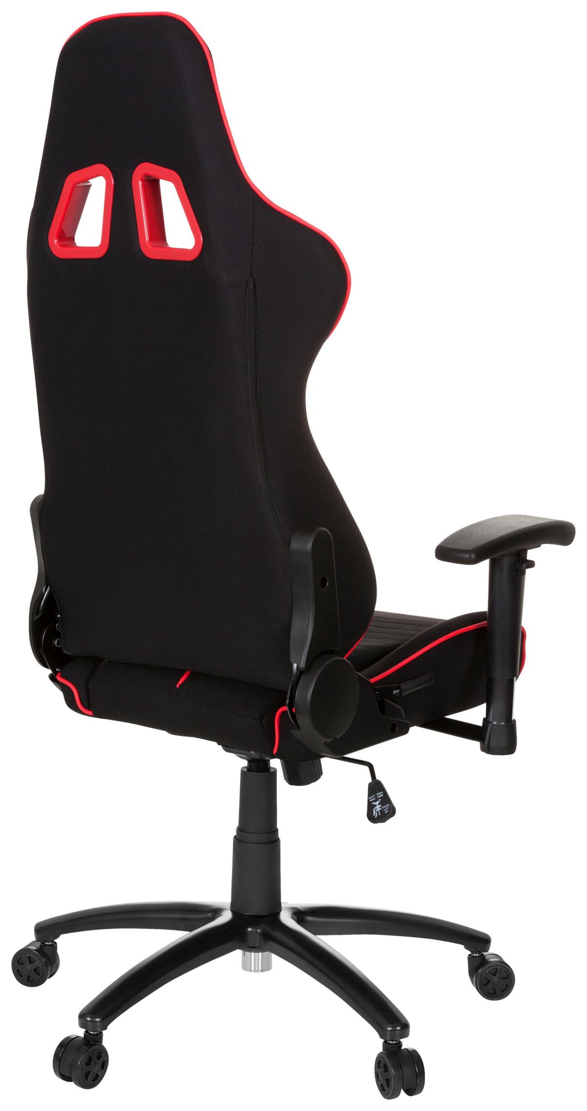 Gaming Stol League Pro I, Črna, Rdeča - rdeča/črna, Moderno, kovina/umetna masa (72/138/63cm) - MID.YOU
