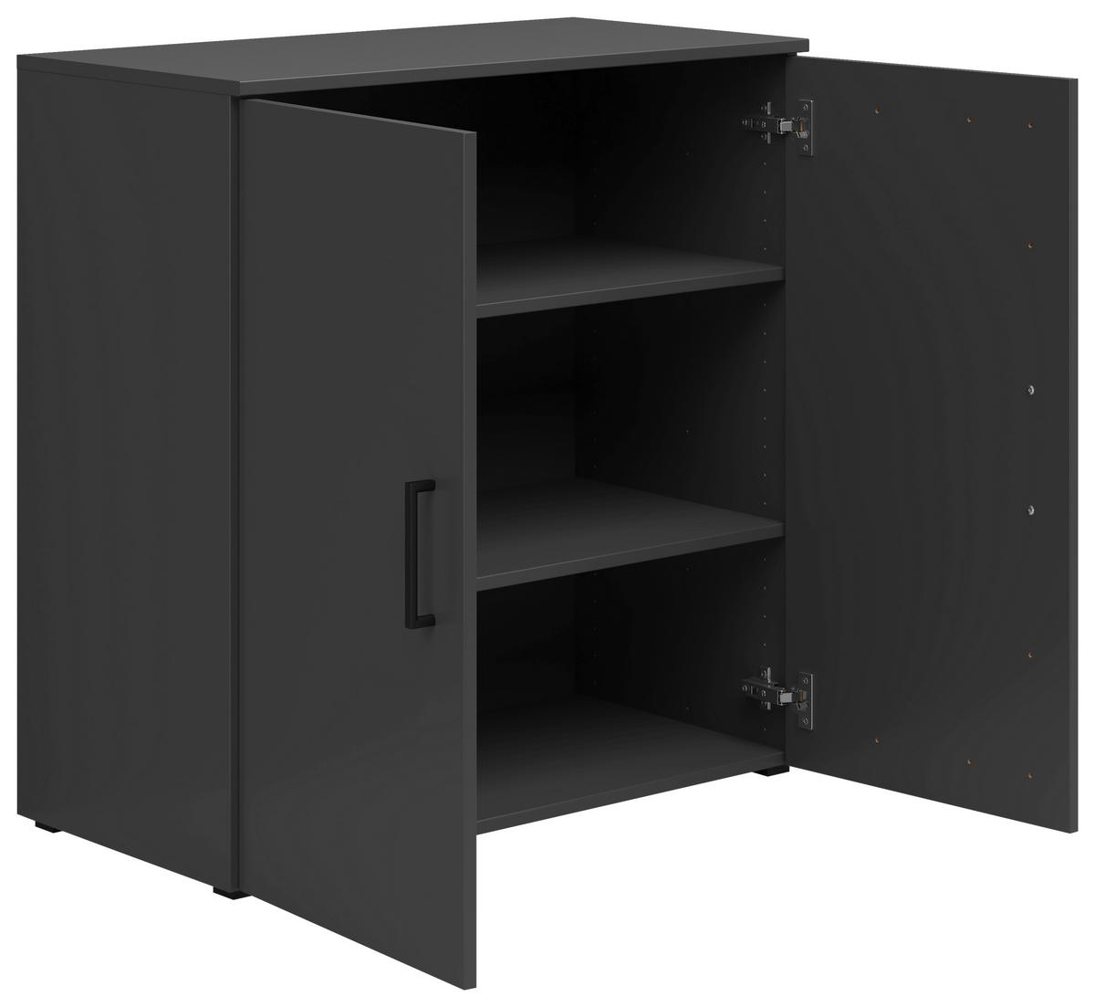 Komoda Multi - boje grafita/antracit, Moderno, drvni materijal/plastika (80/83/40cm) - Modern Living