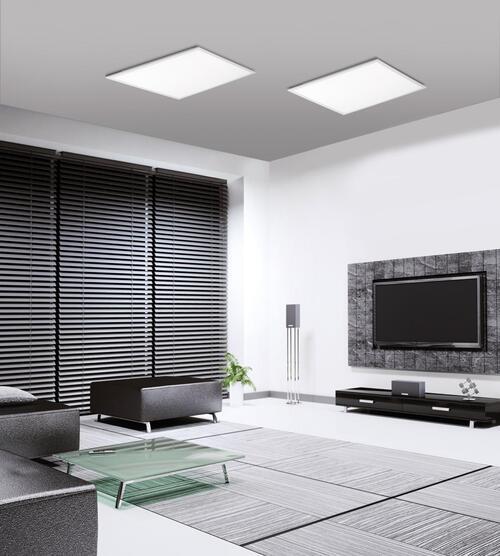 LED-Deckenleuchte Lolasmart max. 24 Watt - Weiß, MODERN, Kunststoff/Metall (45/45/5,6cm)