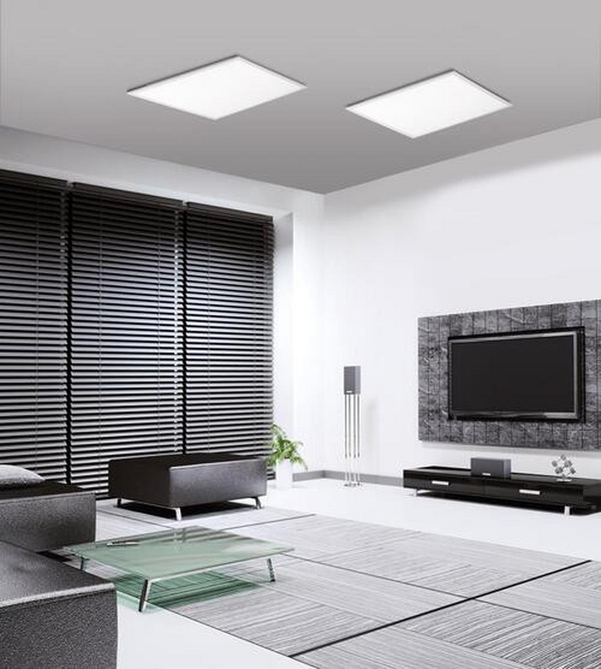 LED-Deckenleuchte Lolasmart max. 24 Watt - Weiß, MODERN, Kunststoff/Metall (45/45/5,6cm)