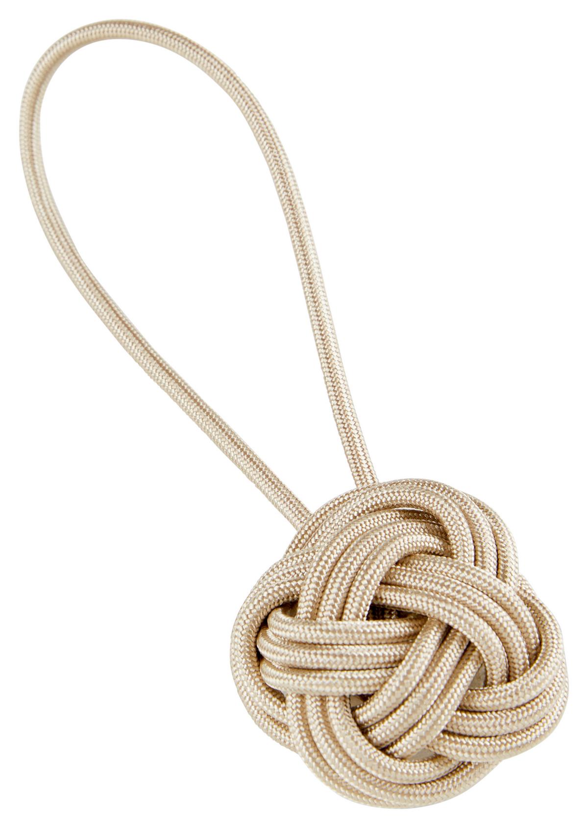 Raffhalter Knoten in Naturfarben - Naturfarben, Textil (5cm) - Modern Living
