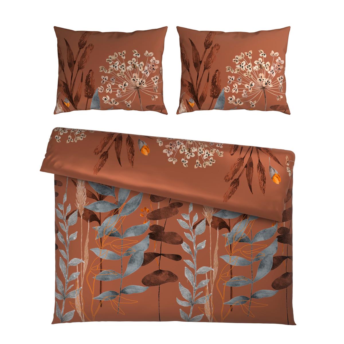 Lenjerie de pat Leavi cca. 200/220/2X50/70 cm - cafeniu, Modern, textil (200/220cm) - Mömax