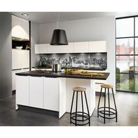 Einbauküche Moon in Creme/Schwarz - Creme/Schwarz, MODERN, Holzwerkstoff - Express-Kuechen