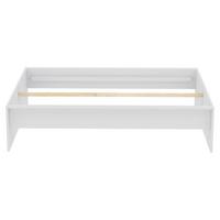 Cadru pat UNIT 140 - alb, Konventionell, material pe bază de lemn (140/200cm) - Ondega