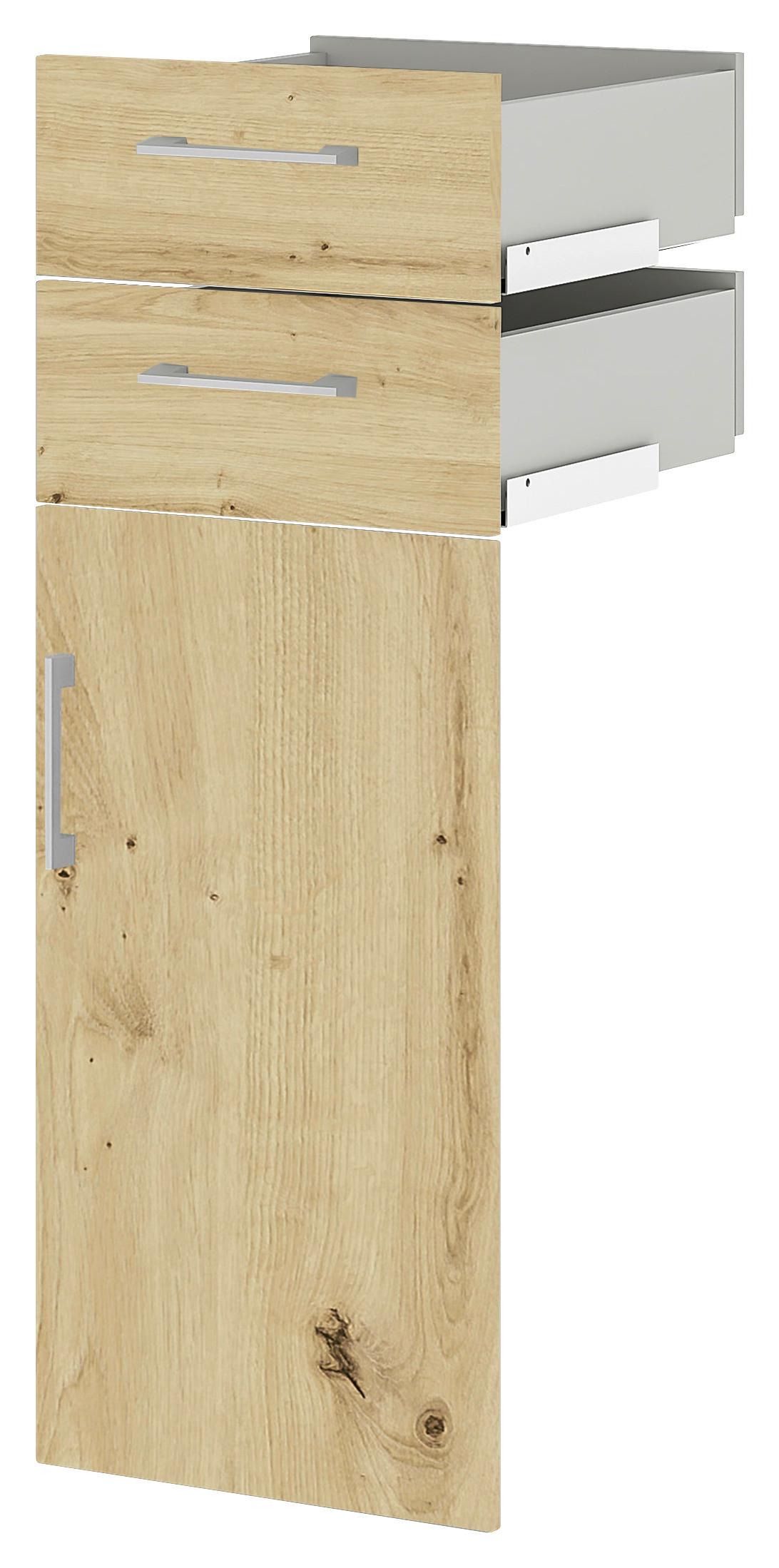 Tür Big Profi Office Asteiche - Alufarben/Eiche Artisan, Modern, Holzwerkstoff/Metall (38/104/40cm) - Mömax