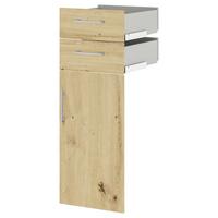Tür Big Profi Office Asteiche - Alufarben/Eiche Artisan, Modern, Holzwerkstoff/Metall (38/104/40cm) - Mömax