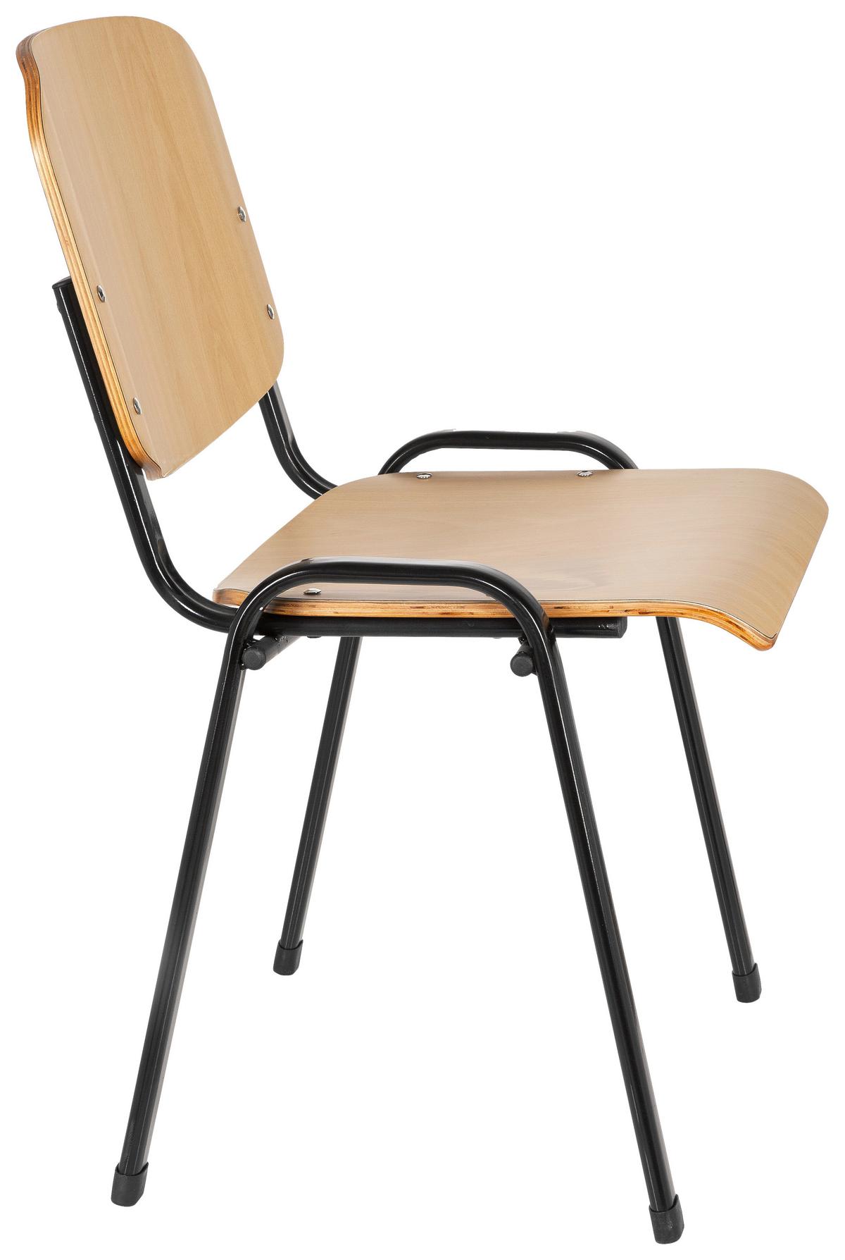 Konferenčni Stol Xt 600, Barva Bukve, Črna - črna/barve bukve, Basics, kovina/les (58/81/48cm) - MID.YOU
