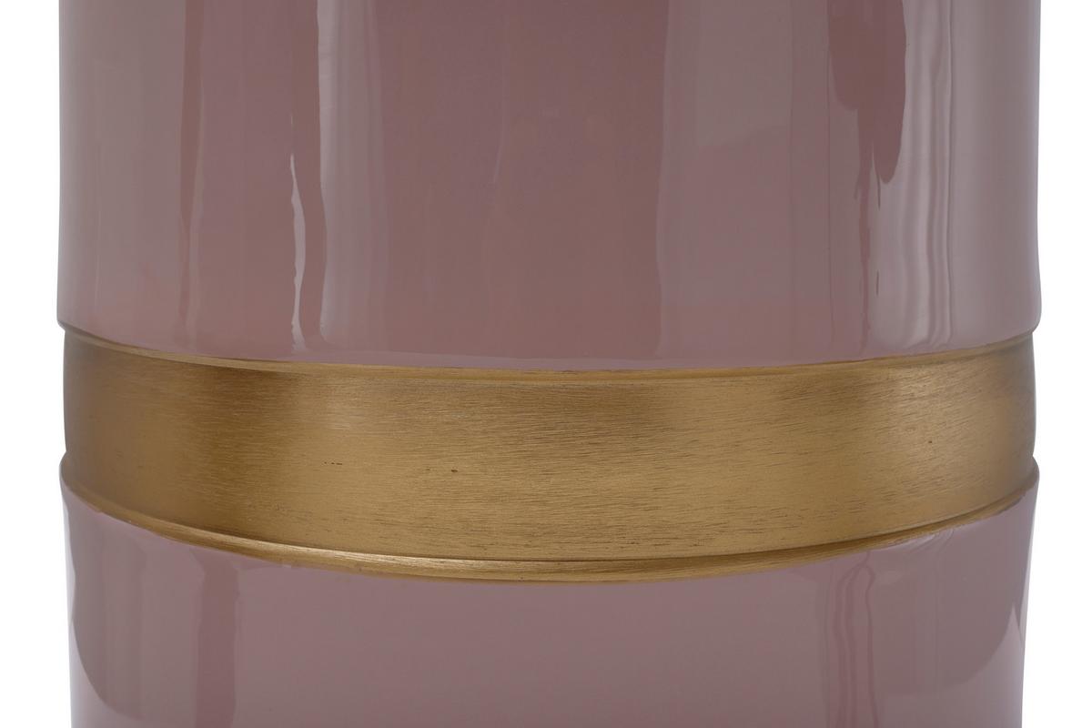 BEISTELLTISCH ART DECO 475 ALTROSA - Goldfarben/Altrosa, Design, Metall (36/47cm) - Kayoom