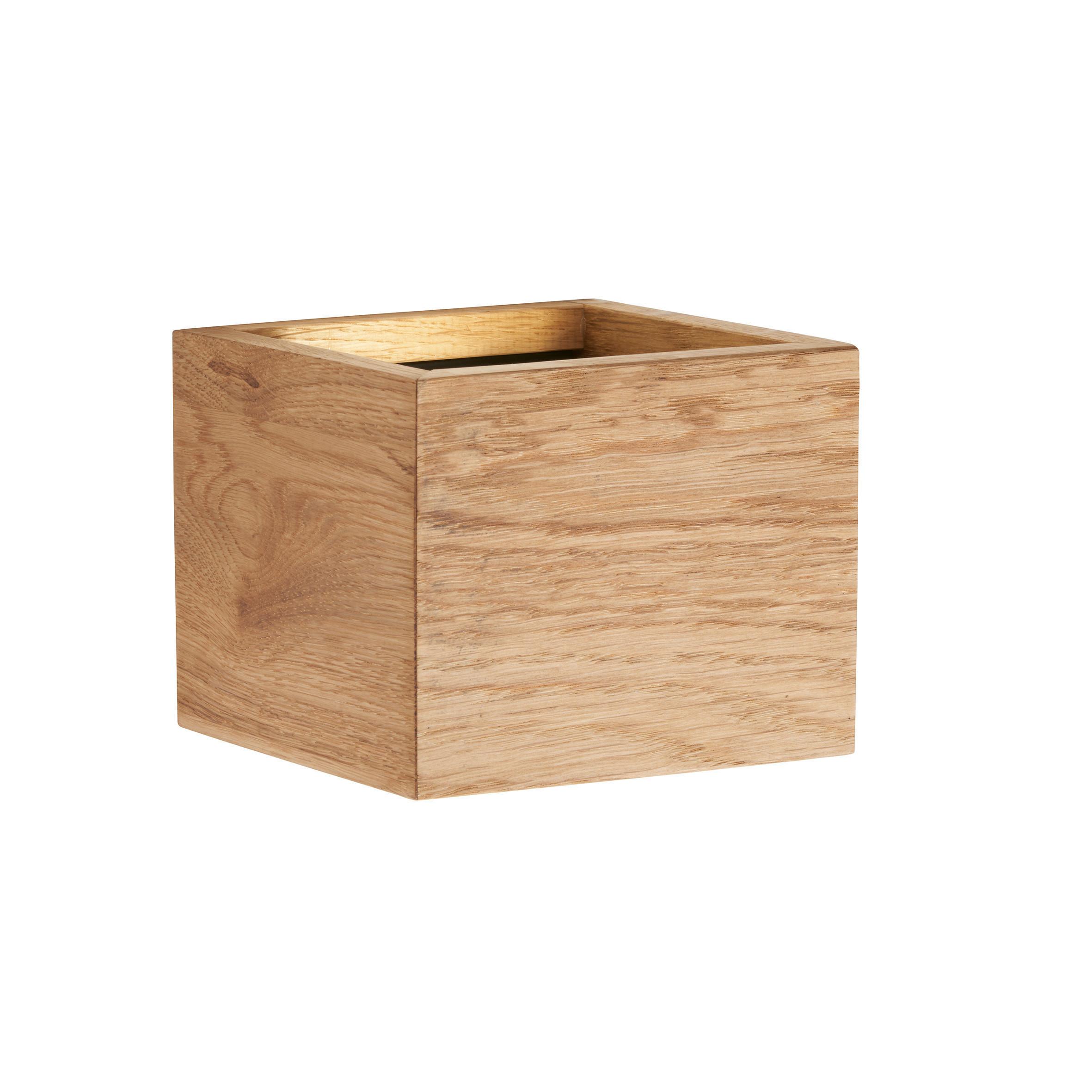 KINKIET LED 30543 SHINE-WOOD - czarny, Natur, metal/drewno (12,5/10/11,5cm) - Fischer & Honsel